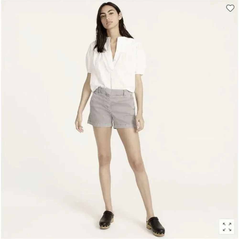 NEW J. Crew Chino Gray Cotton Blend 4in Shorts Style G2331 Size 00